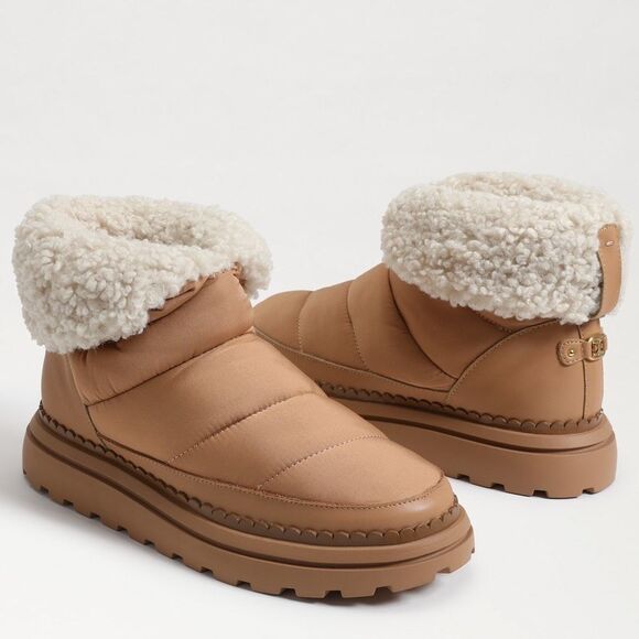 Sam Edelman Ozie Insulated Quilted Sherpa Fold‑Over Puffer Winter Boots Women’s - Picture 2 of 13